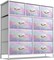 Sorbus Dresser with 9 Drawers - Furniture Storage Chest Tower Unit for Bedroom, Closet, etc - Steel Frame, Wood Top, Fabric Bins